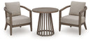 Joy Lagoon - Outdoor Chairs With Cushions/Table (Set of 3) - Beige by Unique Piece Furniture