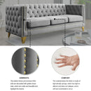 Upholstered Couch Sofa With Button Tufting For Living Room by HouseOfZazla
