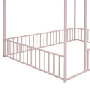 Metal Bed House Bed Frame With Fence by HouseOfZazla