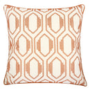 Geometric Embroidered Cotton Throw Pillow