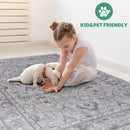 Marfi - 6' X 9' Oriental Area Rug - Ivory / Gray by HouseOfZazla