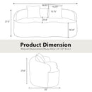 Curved Loveseat Sofa With Round Armrest by Unique Piece Furniture