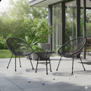 Acapulco Style 3 Piece Patio Bistro Set With Chairs by HouseOfZazla