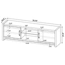 Conifer - TV Stand With Adjustable Shelves - Gray by HouseOfZazla