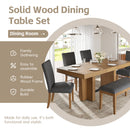 TOPMAX Farmhouse Extendable Wood Dining Table Set for 6 by HouseOfZazla