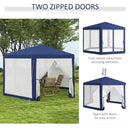 Outsunny 13' x 11' Outdoor Party Tent with Protective Mesh Sidewalls by HouseOfZazla