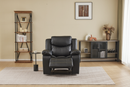 Black Color Air Leather Recliner Chair with Vibration and Heating by HouseOfZazla