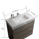 Alice - Bathroom Vanity With Sink, Large Storage Freestanding Bathroom Vanity For Modern Bathroom, One-Piece Sink Basin Without Drain And Faucet by HouseOfZazla