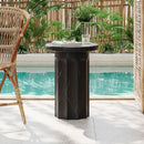 Outdoor Lightweight Concrete Marble Effect Side Table