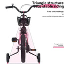 Fkznpj - 16" Sporty Kids Bike With Training Wheels And Stand Adjustable Saddle Suitable For Boys And Girls Aged 4 - 8 Years Tall Height 41 - 46" Available In A Variety Of Colors by HouseOfZazla