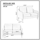 51.5" Loveseat Sofa Small Couch for Small Space for Living Room, Bedroom, Grey