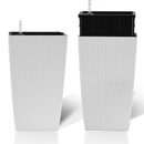Square Large Planter With Automatic Watering System For Home And Garden (Set of 2) - White