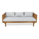 Claremont 3 Seater Daybed Teak Acacia Wood Water Resistant Cushions by HouseOfZazla