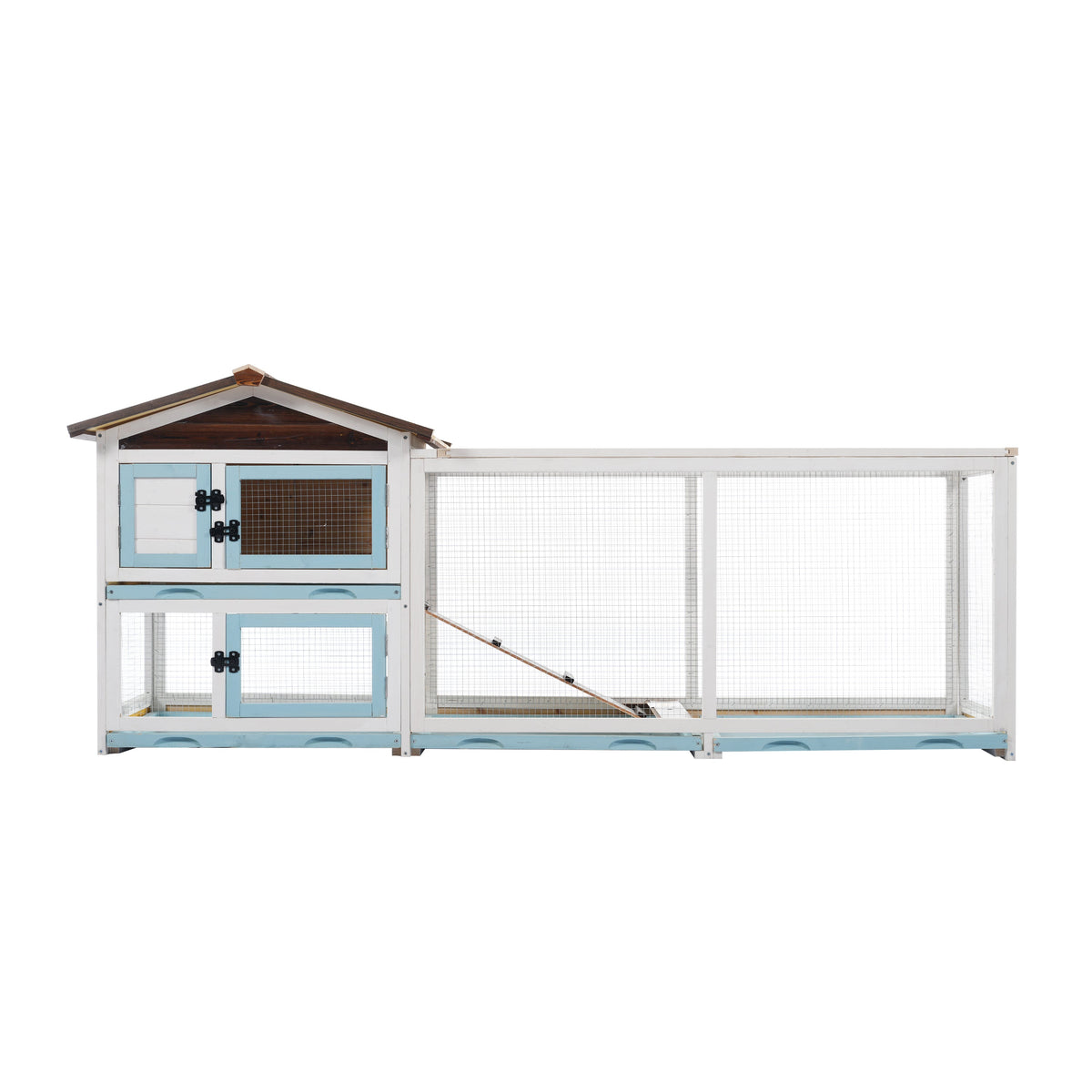 Outdoor Multi-Level Fir Wood Rabbit Hutch, photo 3 of 10