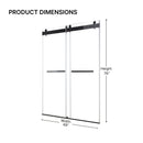 48 inches x 76 inches Double Sliding Shower Door in Matte