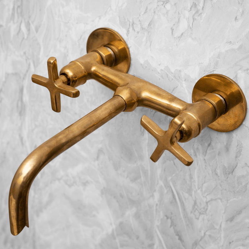 Unlacquered Brass Bathroom Tub Filler Faucet