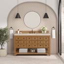 James Martin Malibu 60" Single Bathroom Vanity, Amber Birch