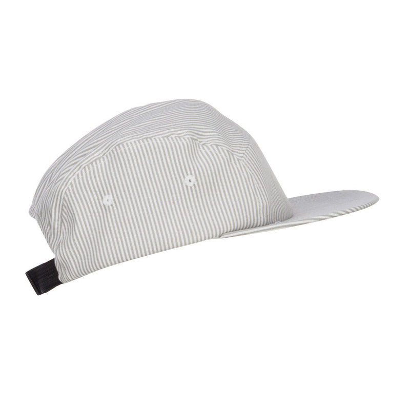 Men's Striped 5 Panel Flat Bill Cap