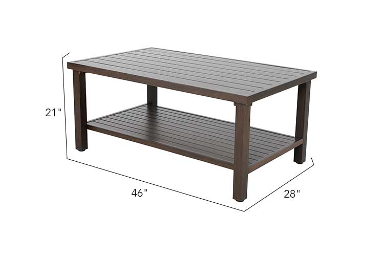 Beaufort Aluminum Coffee Table, photo 2 of 6