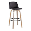 Toriano - Fixed Height Contemporary Barstool With Swivel With Round Footrest (Set of 2) by HouseOfZazla