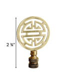 Vintage Scroll Solid Brass Lamp Finial Antique Brass, 2.8"h