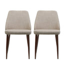 Modern Dining Chair With Iron Legs And Wood Finish