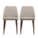Modern Dining Chair With Iron Legs And Wood Finish