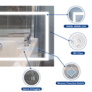 3000-6000K LED Bathroom Mirror With Lights, Anti-Fog Dimmable Lighted Wall Mounted Vanity Mirror Master Bath Modern Makeup (Only Mirrors, Not Cabinets) Horizontal & Vertical