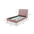 Mid-Century Modern Upholstered Bed With Curved Headboard by HouseOfZazla
