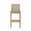 Outdoor Barstool With Rattan Wicker Top (Set of 2) - Brown