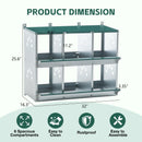 Chicken Nesting Box, 6 Room Metal Nesting Boxes for Chicken by HouseOfZazla