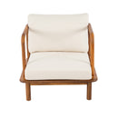 Canape 4-Pieces Acacia Conversation Set with Cream Cushion, Teak by HouseOfZazla
