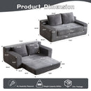 Comfortable Deep Seat Loveseat Sofa Bed, Reversible Cushion With Pillows by HouseOfZazla