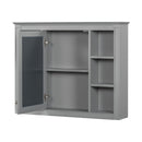 Wall Mounted Medicine Cabinet With Mirror and 6 Open Shelves by HouseOfZazla