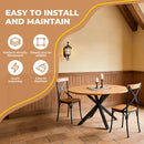 Extendable Round Dining Table - Oak by HouseOfZazla