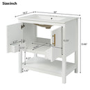 Elegant Bathroom Vanity With Ceramic Sink And Versatile Storage by Unique Piece Furniture