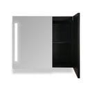 30x26 inch Black LED Mirror Medicine Cabinet Surface, Defogger, Anti-Fog, Dimmable Lights Brightness Memory