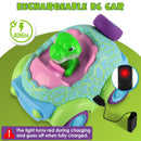 2Pack Dinosaur Remote Control Cars for Toddlers Rechargeable RC Cars with Light Music Birthday Gift For Boys Girls Aged 3 4 5 6 Years Old