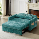 Modern Loveseat Pull Out Sofa Bed With Adjustable Backrest, Two Cup Holders, A Phone Holder, Three Charging Ports And Side Storage Pockets For Living Room by HouseOfZazla