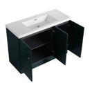 Contemporary Freestanding Bathroom Vanity With Resin Sink & Soft-Close Cabinet Doors by Unique Piece Furniture