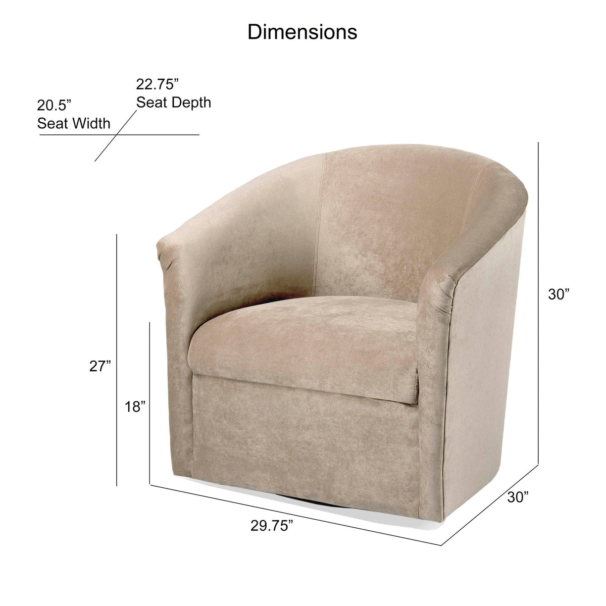 Eden - Swivel Chair With Upholstery And Hardwood Frame, photo 27 of 30