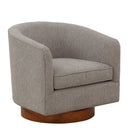 Miramar - Swivel Barrel Chair With Wooden Base by HouseOfZazla