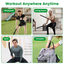 1Pair Ropeless Battle Ropes for Home Portable Compact Workout Exercise Training Battle Rope With Waist Strap for Women Men Strength Training Spring Ba