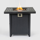 28-inch Iron Square Propane Fire Pit Table