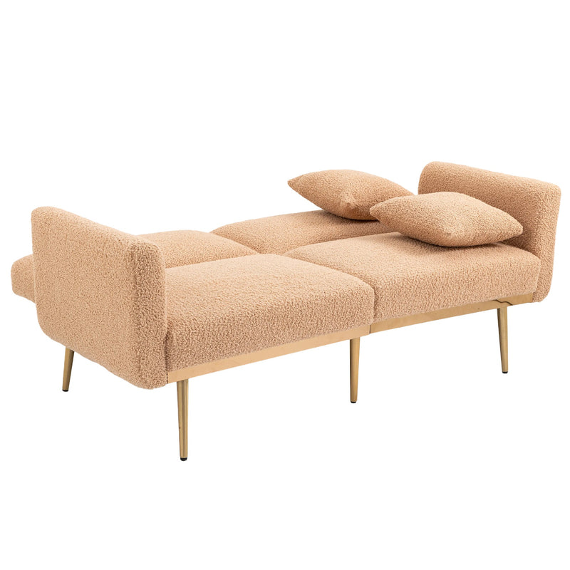 Walker Edison | Minimalist Loveseat Convertible Sofa Bed