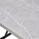 5-piece Dining Table Chairs Set, Rectangular Dining Room Table Set for 4, Modern Dining Table and faux leather Chairs for Kitchen Dining Room, Small Space, GRAY