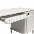 Selena - Double Pedestal Desk - Rustic White by HouseOfZazla