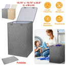 Foldable Laundry Hampers Washing Clothes Laundry Basket w/ Lid Handles Storage Organizer