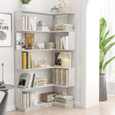 5-Tier L-Shaped Corner Bookshelf with 6 Open Shelves