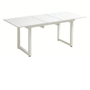 Square Extendable Dining Table With Metal Leg, Modern Space Saving Kitchen Table For Living Room by Unique Piece Furniture
